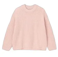 GUパフィータッチローゲージクルーネックセーター