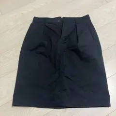 INDIVI 黒 スカート Lサイズ　コットン素材