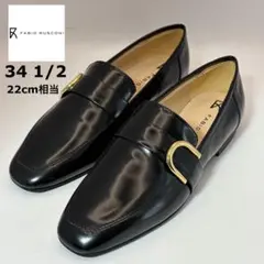 【極美品】ファビオルスコーニ ローファー ゴールドバックル 黒 34 1/2のサムネイル