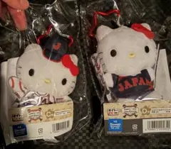 ハローキティ 侍ジャパン タイトーくじ カラビナ付きマスコット C賞 D賞