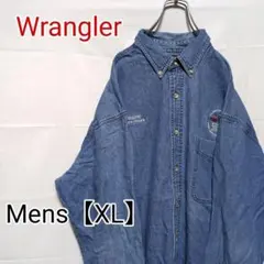 J92【US輸入】Wrangler(ラングラー)　長袖デニムシャツ【メンズXL】のサムネイル