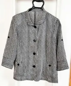 PENNY JULEストライプ柄ボタン付きジャケット