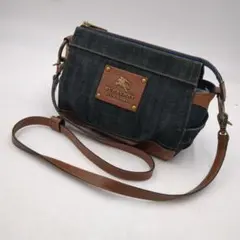 美品 希少 バーバリーブルーレーベル ショルダーバッグ デニム レザー 2way