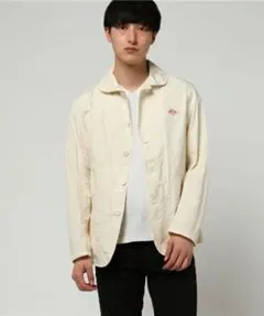 【未使用に近い/即完売品】DANTON ダンプラウンドカラージャケット 白 S