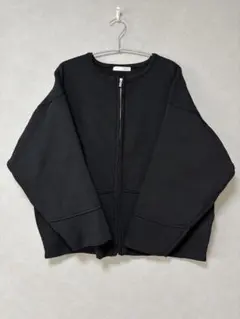 ダンボールニットジップアップカーディガン