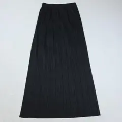 【美品】ISSEY MIYAKE ロングプリーツスカート ブラック ウエストゴムのサムネイル