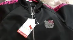 Hello Kitty ラインストーン 付きMサイズジャージー ブラックタグ付きのサムネイル