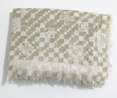 ルイヴィトン エトール アリゼ ショール ストール 大判 ダミエ 薄手 カーキ系