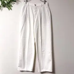 UNIQLO ユニクロ ワイドパンツ ホワイトデニム M ストレート