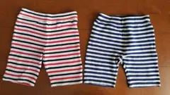 ボーダー柄半ズボン 110cm 2枚セット