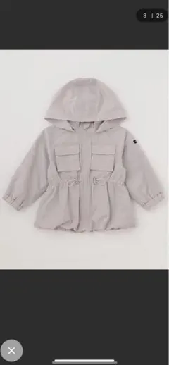 グレー フード付きアウター 90cm