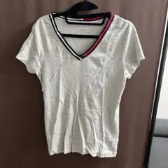 TOMMY HILFIGER グレー 半袖 Tシャツ L 古着