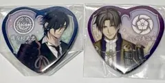 【刀剣乱舞】 へし切長谷部 燭台切光忠 ハート缶バッジ