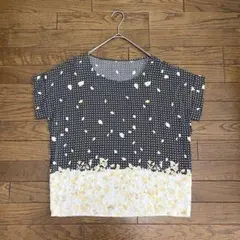 franche lippee☆半袖ブラウスM☆ドット柄【美品】のサムネイル