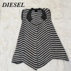 DIESEL ディーゼル ノースリーブ ニット アルパカ混 ベスト ボーダーのサムネイル