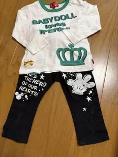 BABYDOLL 長袖Tシャツとパンツセット