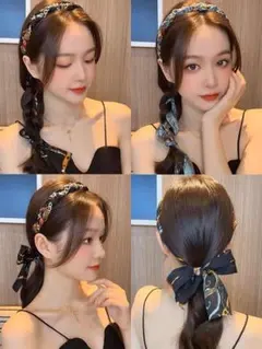 【新品未使用】ヘアアクセサリー/カチューシャ　三つ編み飾り