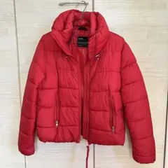 Bershka レッド ダウンジャケット Mサイズのサムネイル
