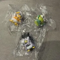 はぴだんぶい　キラキラもーっと⭐︎おうえんフィギュア　3点まとめ売り　ガチャガチャ