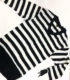 ボーダーVネックニット