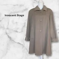 Innocent Stage ステンカラーコート アンゴラ ベージュ系 11号