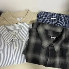ネルシャツ まとめ売り 4枚セットのサムネイル