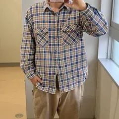 綿100！ガシガシ！Kearney House チェック柄シャツ コットン100のサムネイル