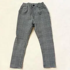 【新品】branshes 千鳥格子柄 チェック ロングパンツ 白黒120
