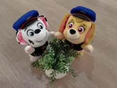パウ・パトロール　ポリススタイル　ぬいぐるみ　マーシャル　スカイ　2点セット 新