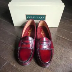 COLE HAAN バーガンディ レザー ローファー8 1/2E
