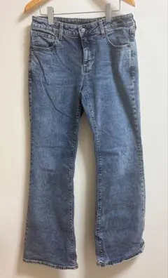 GU スリムフレアジーンズ　L 65ブルー デニム