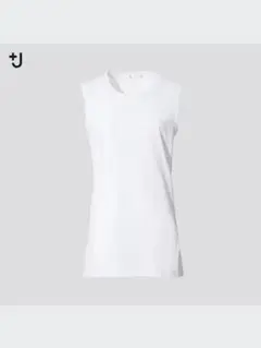 ユニクロ ＋J ストレッチスーピマコットンT（ノースリーブ） 白 LL
