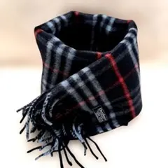 【美品】バーバリーズ オブロンドン カシミヤ100% マフラーノバチェック