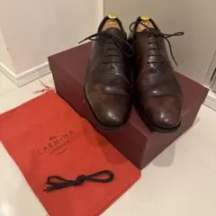 CARMINA ダークブラウン ドレスシューズ