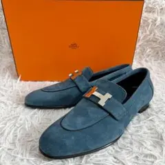 未使用 HERMES モカシン パリ スエード ネイビー ローファー - メルカリ