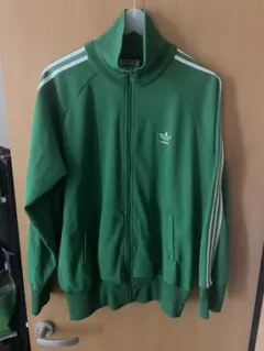 デサント社 adidas アディダス トラックジャケット ジャージ 緑 - メルカリ