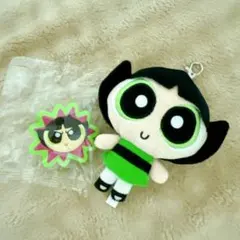 パワーパフガールズ バターカップ ぬいぐるみ 一番くじ ライトクリップ パワパフ