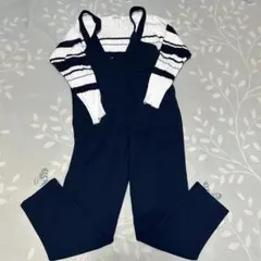 earth music &ecology ニットとサロペットのコーデセット