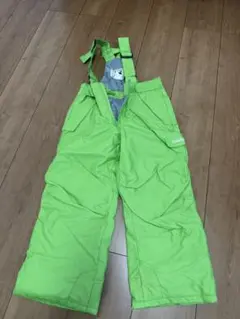 子供用スキーウェア上下セット　明るい緑