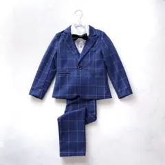 zz.luxi キッズフォーマルスーツ5点セット ブルー 男の子 110 卒業式
