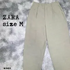 ZARA ザラ ハイウエスト ストレートパンツ ベージュ M 美品 0463★