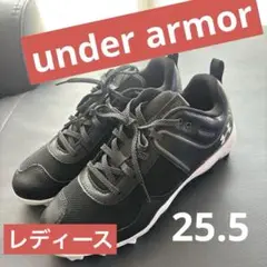 連休割新品未使用Under armor レディースブラックスパイクシューズ