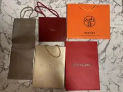 高級ブランドショップ袋5点セット