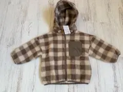 フリースチェック柄アウター 春　秋