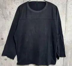 廃盤美品COMOLI フットボールTシャツsize3黒 美品 COMOLI コモリ フットボールTシャツ W03-05007 USED加工