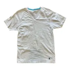 ポロラルフローレン　Tシャツ　半袖　Vネック　ホワイト　S