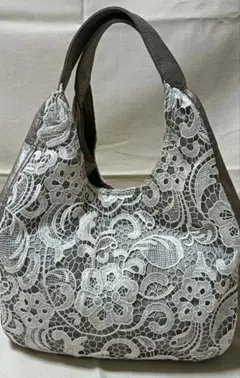 レース模様✨ハンドバッグ
