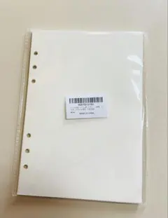 両面剥離紙 6つ穴 A5 リフィル ホワイトシート　50枚 貼って剥がせる