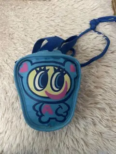 キャラクターイラスト ポーチ 青色