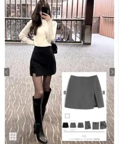 【新品未使用】GRL インパン付きスリットミニスカート［ai235］